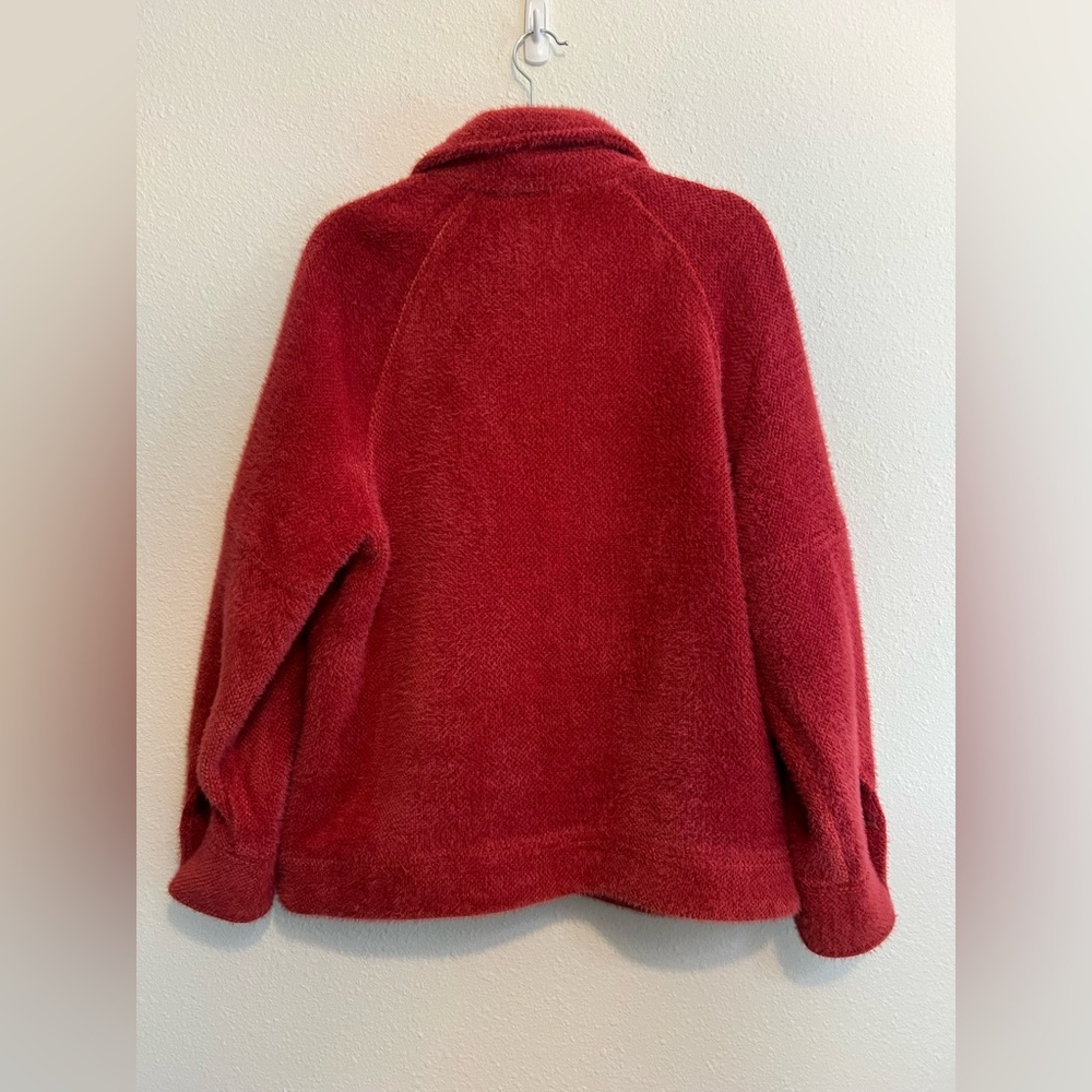 #729 Anthropologie Greylin Red Teddy Jacket Medium - Picture 6 of 8